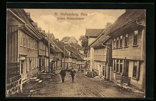 AK St. Andreasberg /Harz, Partie in der Unteren Mühlenstrasse