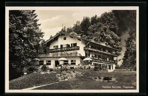 AK Tegernsee, Ansicht der Hotel-Pension Seeheim