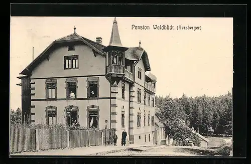 AK Königsfeld, Hotel-Pension Waldblick Herzberger