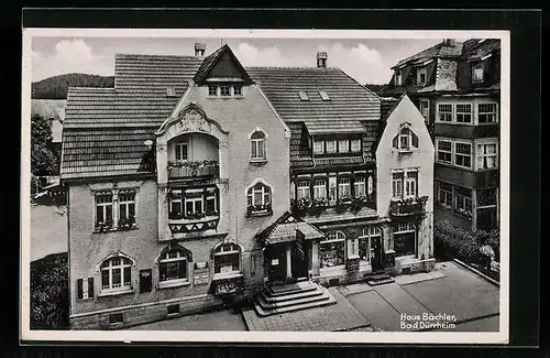 AK Bad Dürrheim i. Schwarzwald, Haus Bächler aus der Vogelschau