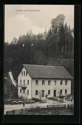 AK Tüchersfeld, Hotel-Kurhaus Brütting mit Dependance von M. Grau