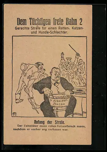 AK Dem Tüchtigen freie Bahn 2, Anfang der Strafe, Arbeiterbewegung