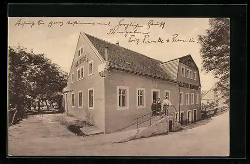 AK Naundorf i. d. Sächs. Schweiz, Gasthof, Inh.: Fritz Finke