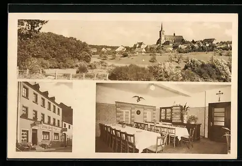 AK Klausen /Krs. Wittlich, Ortsansicht, Gasthaus Krämer