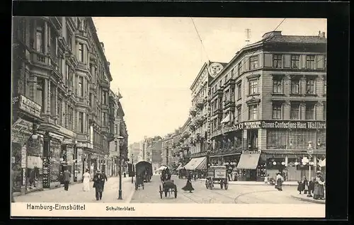 AK Hamburg-Eimsbüttel, Schulterblatt, Strassenansicht