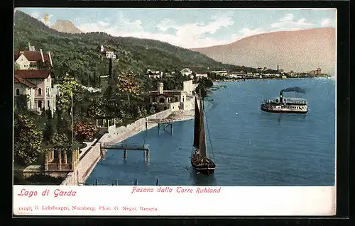 AK Fasano /Lago di Garda, dalla Torre Ruhland