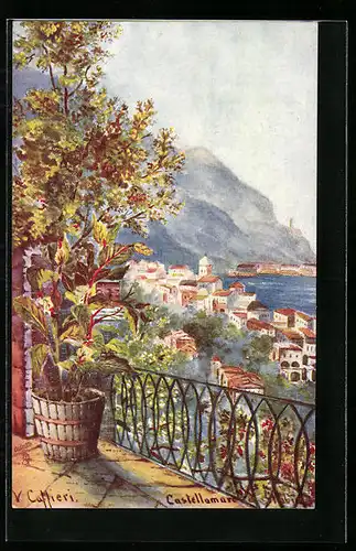 Künstler-AK Castellamare, Idyllischer Blick von einer Terrasse