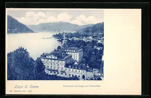 AK Cernobbio /Lago di Como, Panorama del Lago con Cernobbio