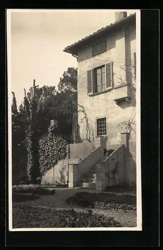 AK Firenze, Treppenaufgang an einer Villa