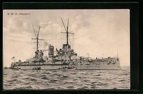 AK Kriegsschiff SMS Nassau