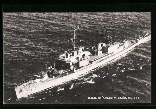 AK USS Charles P. Cecil DD-835, Kriegsschiff