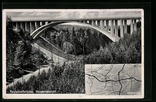 AK Teufelstalbrücke, Gesamtansicht, Landkarte