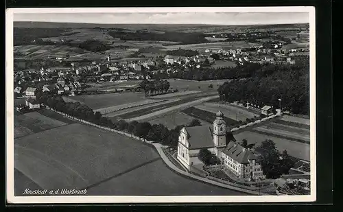 AK Neustadt a. d. Waldnaab, Ortsansicht aus der Vogelschau