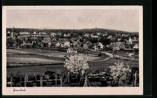 AK Zirndorf, Ortsansicht aus der Vogelschau