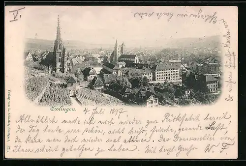 AK Esslingen, Gesamtansicht mit Kirche