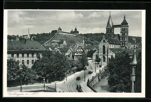 AK Esslingen a.N., Stadtkirche und Burg