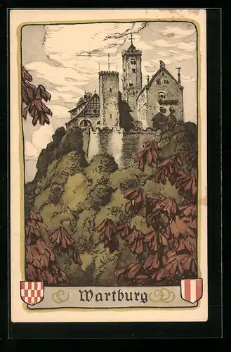 Künstler-AK Eisenach, Die Wartburg