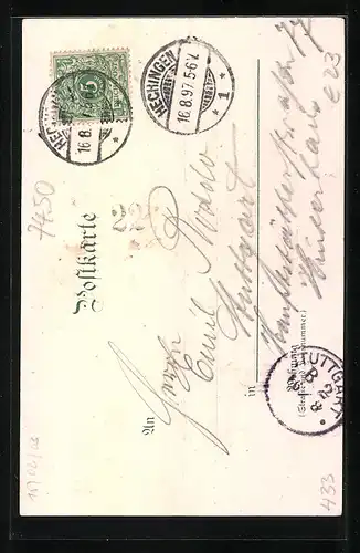 Lithographie Hohenzollern, Schloss Hohenzollern