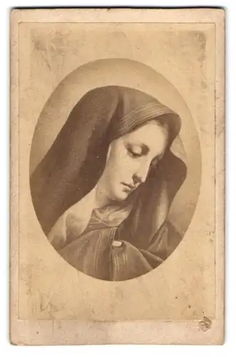 Fotografie unbekannter Fotograf und Ort, Gemälde: Mutter Maria