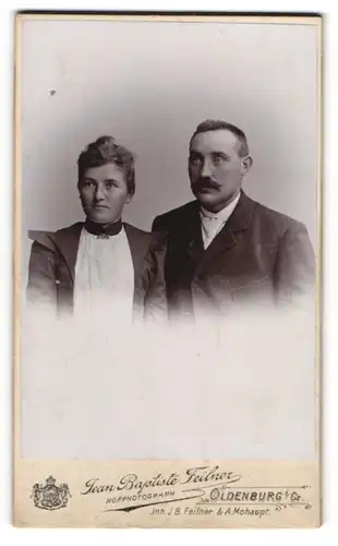 Fotografie Jean Baptiste Feilner, Oldenburg i. Gr., Frau Hanna Lübben mit ihrem Mann