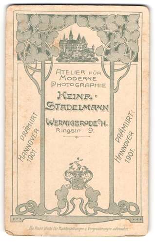 Fotografie Heinrich Stadelmann, Wernigerode, Schloss Wernigerode ...