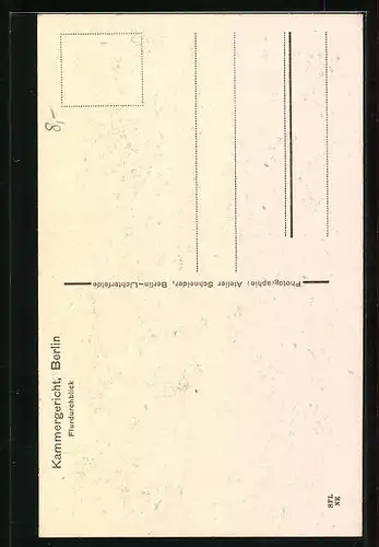 AK Berlin-Schöneberg, Kammergericht, Flurdurchblick, Elssholzstrasse 30 – 33