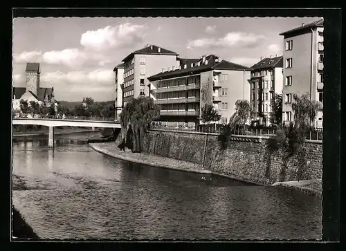 AK Pforzheim, Partie an der Auerbrücke