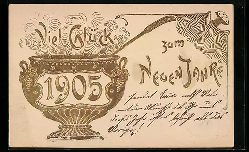 AK Jahreszahl 1905, Viel Glück zum neuen Jahre