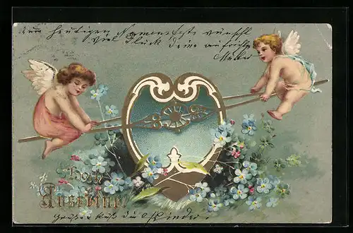 AK Engelchen auf der Wippe, Hoch Josefine