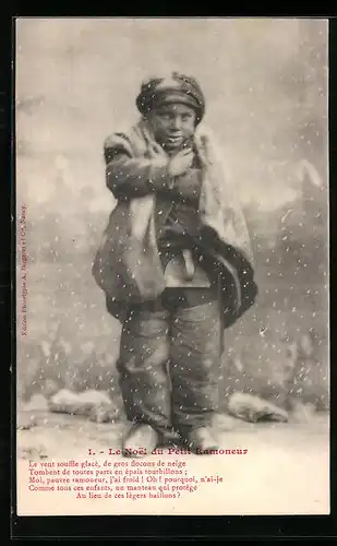 AK Junger Schornsteinfeger friert im Winter