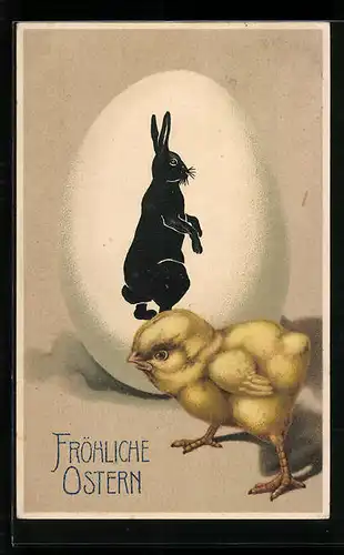 AK Osterhase und Osterküken