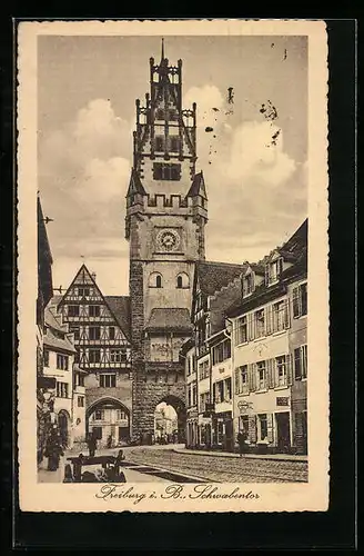AK Freiburg i. B., Blick zum Schwabentor