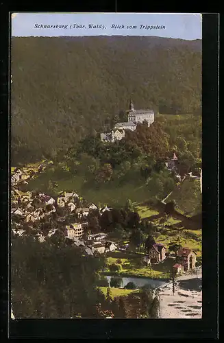 AK Schwarzburg i. Thür. Wald, Blick vom Trippstein