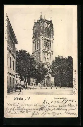 AK Münster i. W., Blick zur Liebfrauenkirche