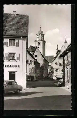 AK Messkirch i. Baden, Ortsansicht mit Gasthof Traube
