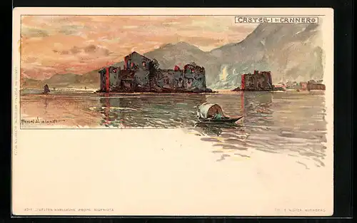 Künstler-AK Manuel Wielandt: Cannero, Castelli di Cannero
