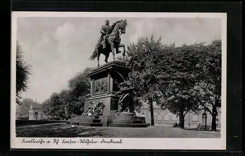 AK Karlsruhe a. Rh., Kaiser-Wilhelm-Denkmal