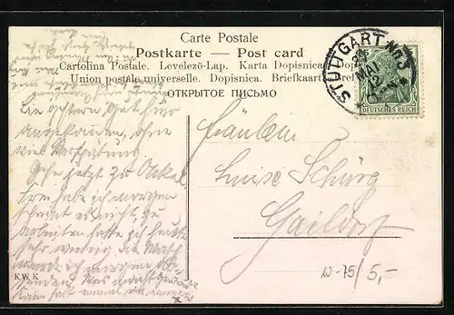 AK Karlsruhe, Palais Prinz Max