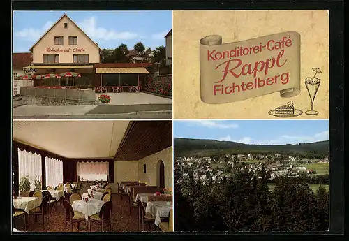 AK Fichtelberg im Fichtelgebirge, Konditorei-Cafe Adolf Rappl