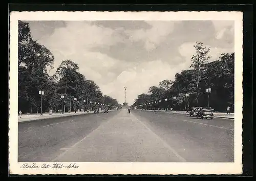 AK Berlin, Ost-West-Achse mit Siegessäule