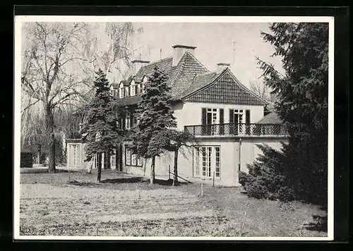 AK Berlin-Dahlem, DGB Wilhelm-Leuschner-Haus mit Garten