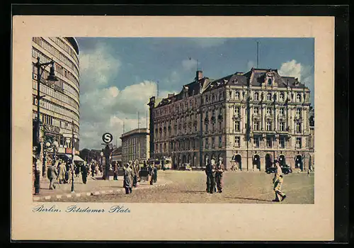 AK Berlin-Tiergarten, Partie am Potsdamer Platz