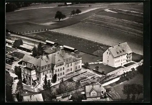 AK Himmelkron über Bayreuth, Pflegeanstalt Gottestreue aus der Vogelschau