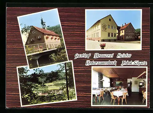 AK Unterzaunsbach /Fränk. Schweiz, Ortsansicht, Gasthof Brauerei Meister