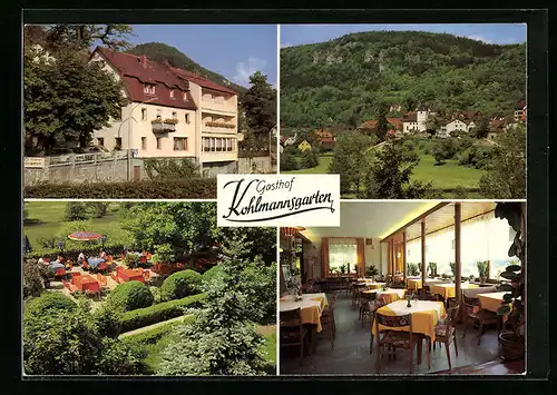 AK Wiesenttal-Muggendorf, Ortsansicht, Gasthof Kohlmannsgarten, Inh.: Familie Wehrfritz