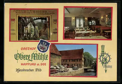 AK Happurg a. See /Hersbrucker Alb, Gasthof Obere Mühle, Innenansichten