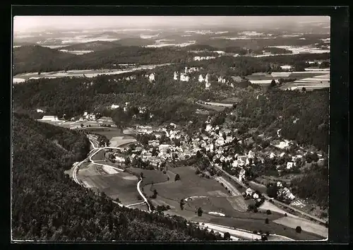 AK Muggendorf, Ortsansicht aus der Vogelschau