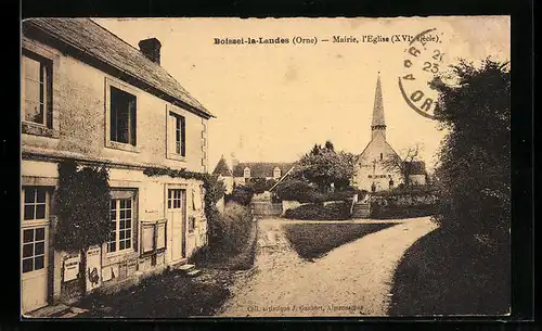 AK Boissei-la-Landes, Mairie, l`Eglise