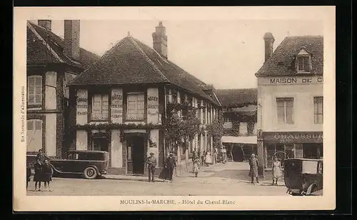 AK Moulins-la-Marche, Hôtel du Cheval-Blanc