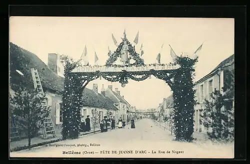 AK Bellême, Fête de Jeanne d`Arc, La Rue de Nogent